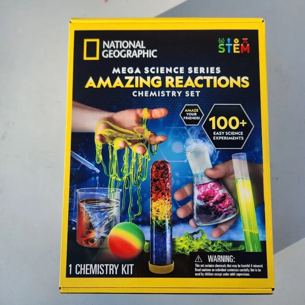 NATIONAL GEOGRAPHIC Mega Science Kit Amazing Reactions Chemistry Set Science Kit